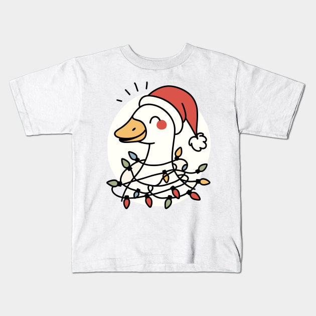 Funny Goose Gift Men Women Kids Silly Goose Ugly Christmas Kids T-Shirt by KsuAnn